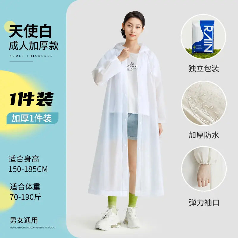 [Portable] Raincoat long full body rainstorm protection adult thickened travel new portable one-piece poncho