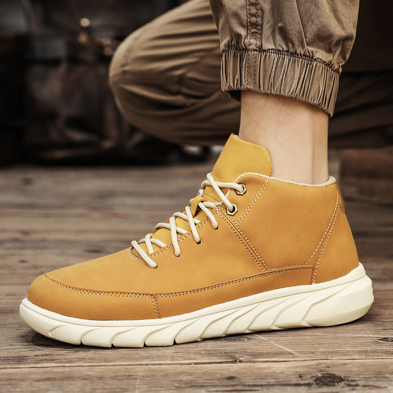 New foreign trade men's shoes retro sports big yellow boots shoes men's tooling shoes daily casual shoes outdoor hiking shoes