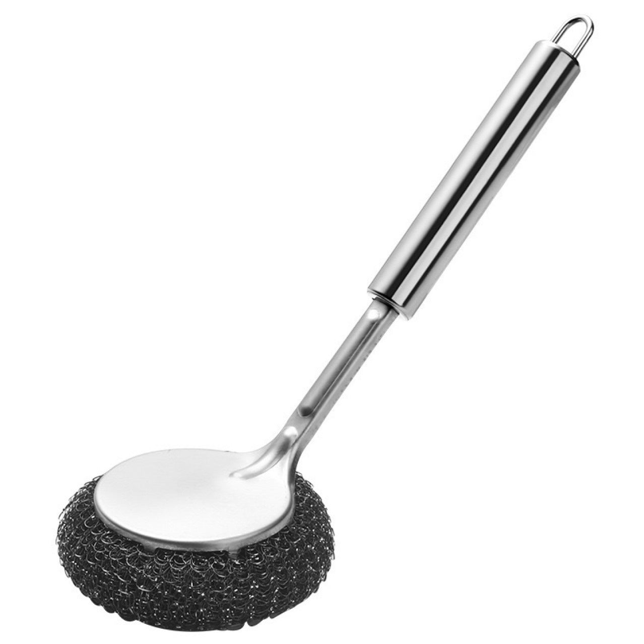 Japanese pot brush household brush pot artifact kitchen supplies decontamination descaling washing pot cleaning brush plus long handle steel wire ball