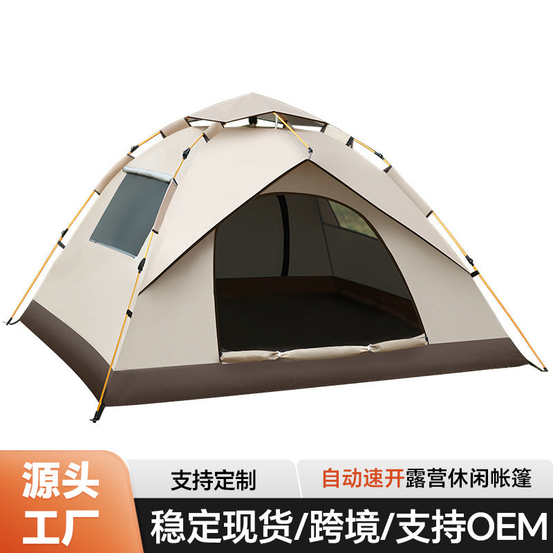 Camping tent outdoor camping overnight folding portable thickened rain and sun protection equipment automatic indoor park