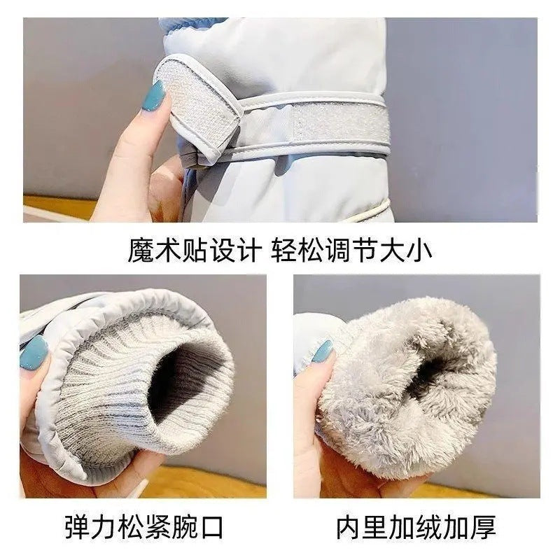 Winter Warm Gloves Thickened Warm Unisex Outdoor Waterproof Riding Ski Riding Touch Screen Windproof Gloves