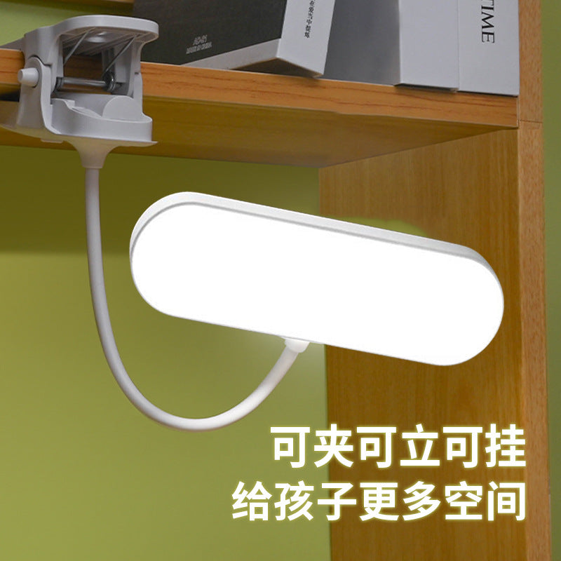 Bedroom reading bedside lamp touch dimming desk lamp college student dormitory charging plug-in LED clip learning lamp