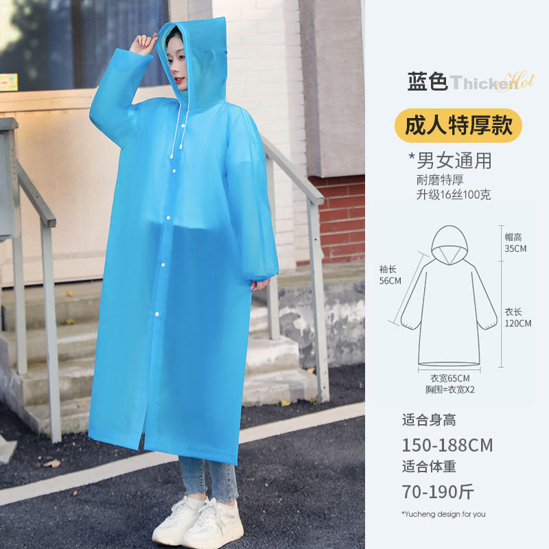 Manufacturer spot eva non-disposable raincoat adult average size long concert travel portable thickened poncho