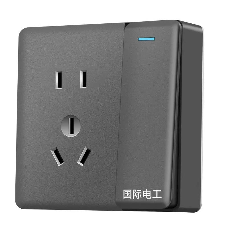 International electrician surface-mounted switch socket 86-type large board five-hole bright wire box household wall plug panel wholesale