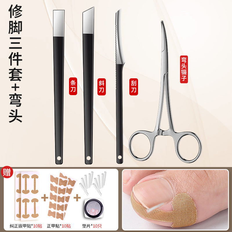 Stainless steel pull-out nail tweezers nail tweezers tip fine personal cleaning care nail groove cupping inflammation pedicure tool