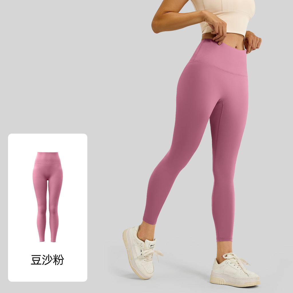 Juyatang No Embarrassment Line Peach Hip Lift Yoga Pants High Waist Belly Running Sports Naked Women's Leggings