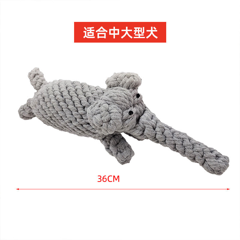 Pet Supplies Dog Training Teeth Grinding Cotton Rope gnaw-resistant Weaving Interactive Toy Simulation Animal Dog Bite Rope Wholesale