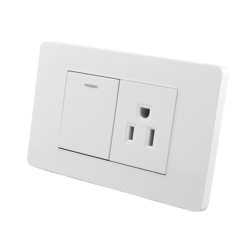 Thai American standard socket panel 118 type switch Italian American standard six-hole USB wall international multi-function three-hole Europe