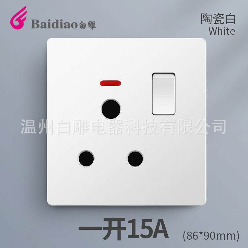 British standard switch socket British one-open 13A socket Multifunctional five-hole USB socket panel British standard European standard US standard