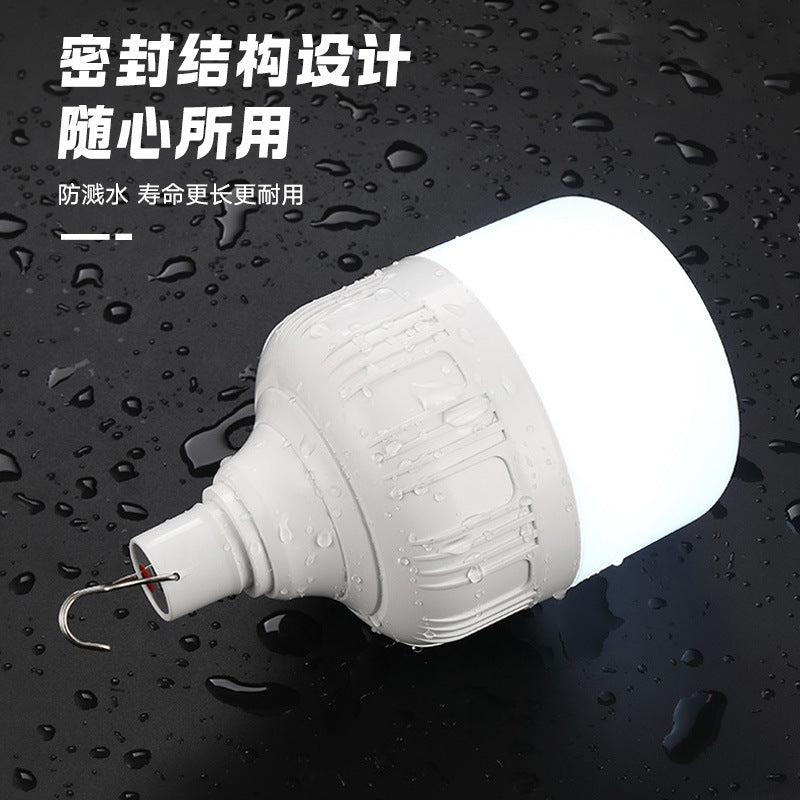 LED rechargeable light bulb super bright night market street stall desktop clip light fixing bracket portable outdoor lighting