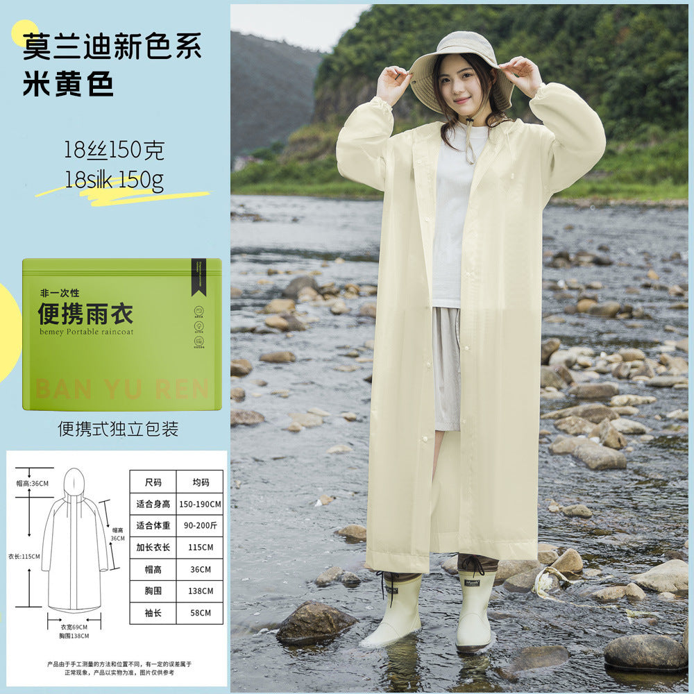 Raincoat Thickened Long Full Body Rainstorm Protection Portable Adult Outdoor Travel Electric Vehicle Non-Disposable Poncho
