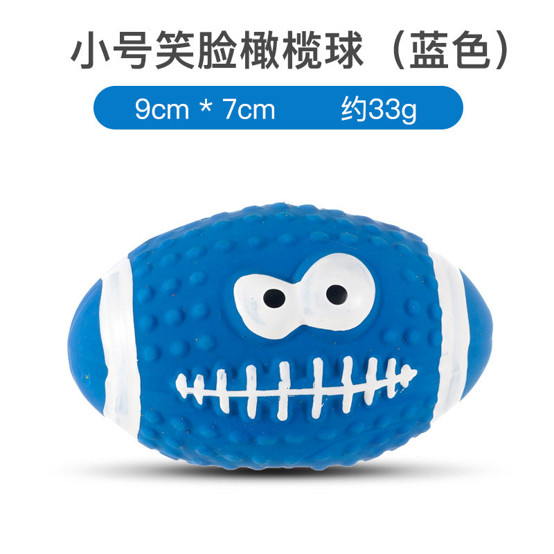 Wholesale Pet Latex Toys Filled Cotton Latex Rugby Football Volleyball Sound Dog Toys Pet Toys