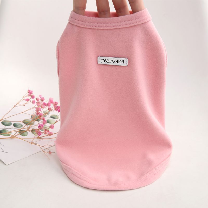 Internet celebrity style autumn wear new pet dog dog clothes teddy than skin-friendly German velvet cotton medium and small dog vest Amazon