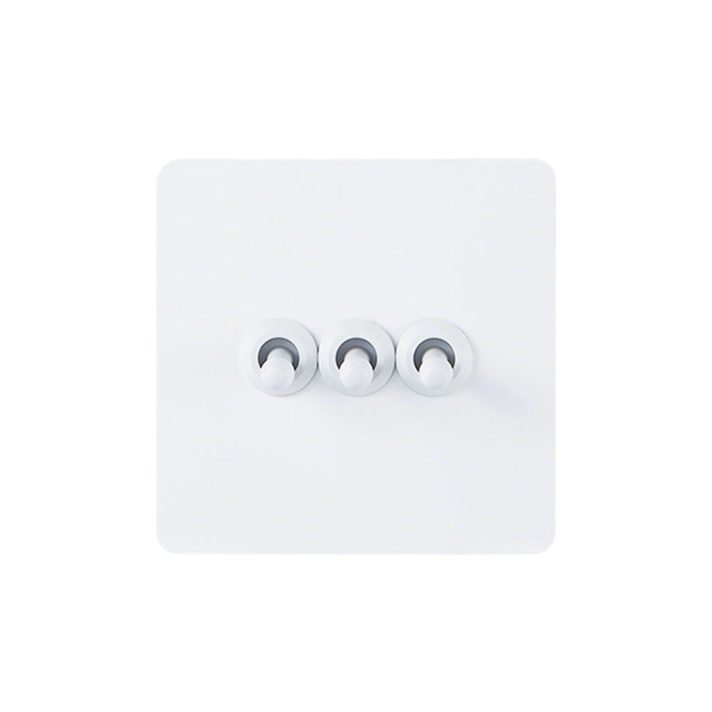 Foreign trade simple wind stainless steel switch panel 86 type concealed Hong Kong and Macao British standard European socket brass lever