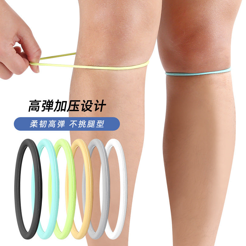 Fine Silicone Patella Strap Basketball Knee Force Patella Knee Protection Rope Ring Rubber Band Sports Knee Pad Elastic Fixation