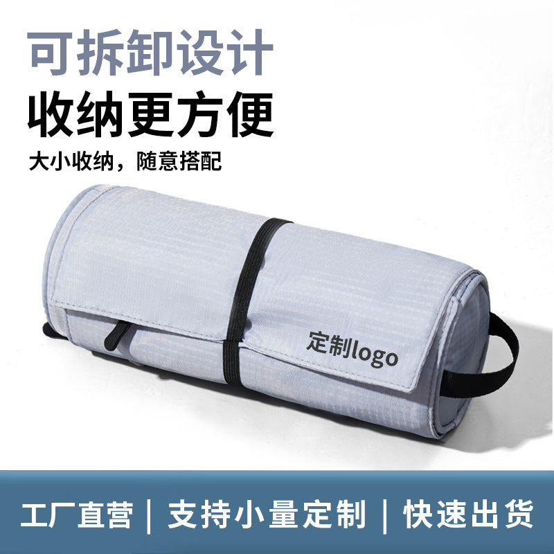 Rolled and folded toilet bag, travel dry and wet separation toilet bag, portable large-capacity cosmetic bag, business trip travel supplies