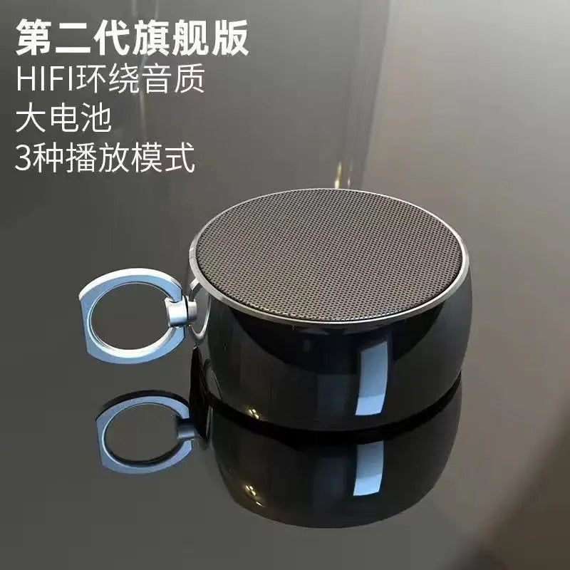 German metal small steel cannon Bluetooth speaker home wireless outdoor card computer mini speaker bass volume