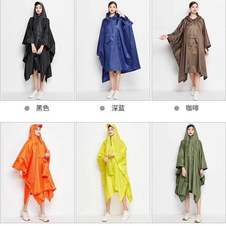 Fashion cape raincoat large size trench coat poncho cycling hiking rafting water play travel outdoor rainstorm protection