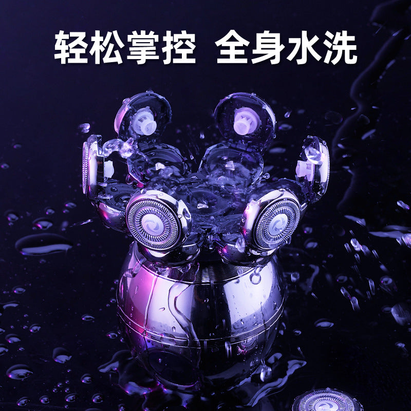 Customized shaving head haircut Smart men shaving head Seven knife heads Electric razor Rechargeable razor Wholesale