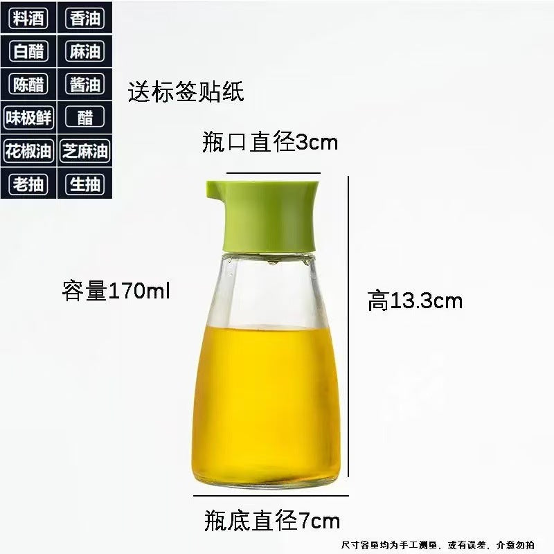 High-grade glass vinegar bottle vinegar pot household snack bar dining table soy sauce bottle vinegar bottle seasoning bottle commercial sesame oil bottle special