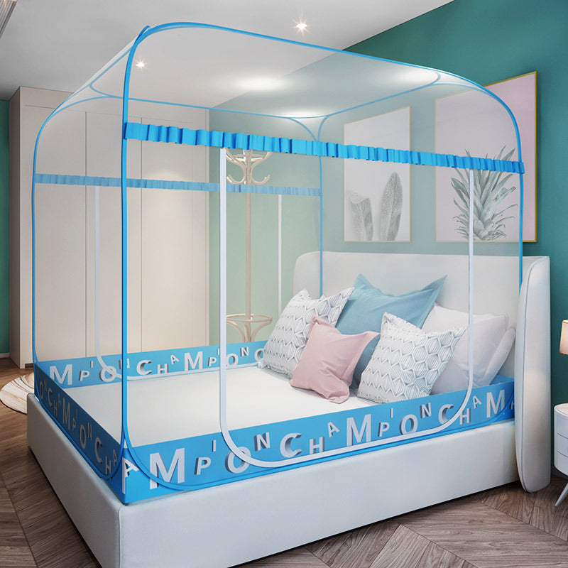 Installation-free yurt mosquito net household without bracket foldable anti-drop 1.5 meters 1.8 bed wholesale mosquito repellent storage