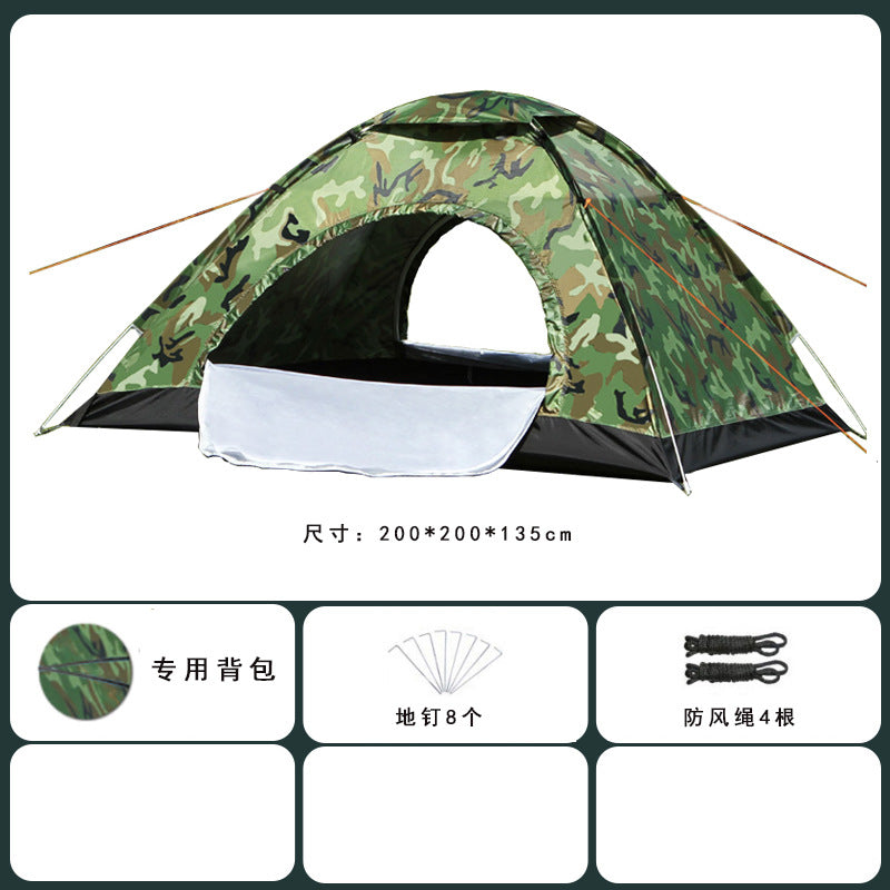 Tent outdoor 2 people camping Thickened equipment Portable automatic pop-up 3-4 people camping Outdoor rain protection Beach sun protection