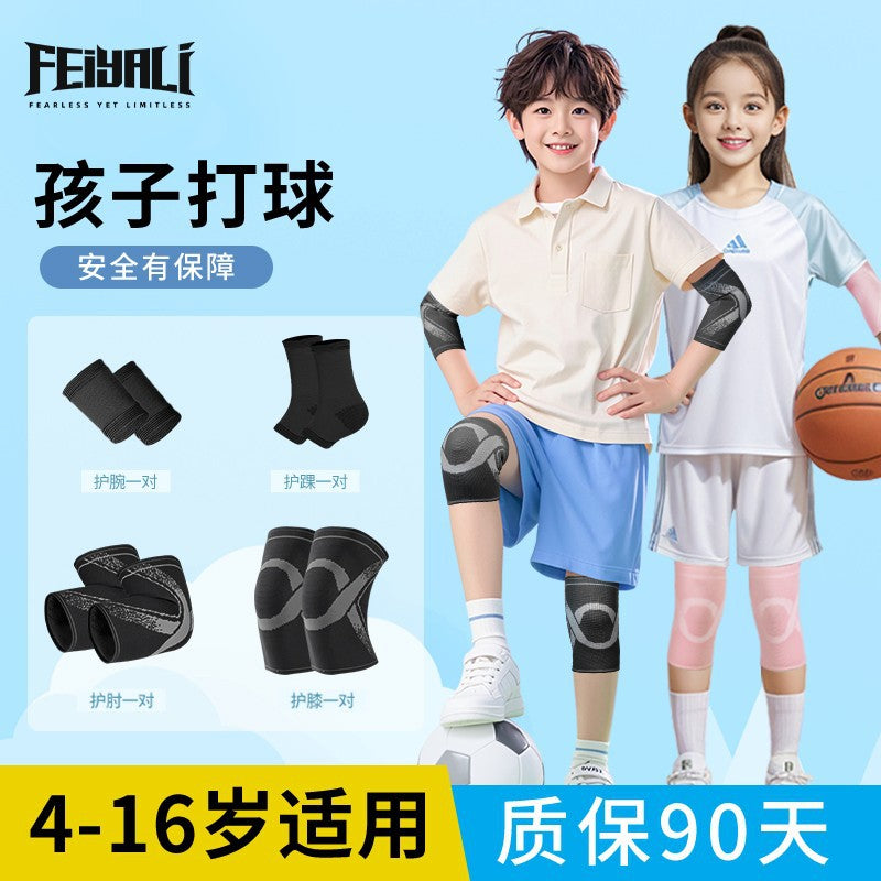 Children's sports football basketball knee pads elbow pads arm joints professional anti-drop breathable men's and women's sports protective gear winter