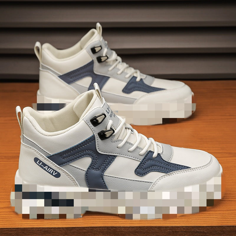 Autumn and winter warm trendy shoes outdoor high-top Martin boots men's shoes cotton shoes versatile tooling sports board shoes platform snow boots