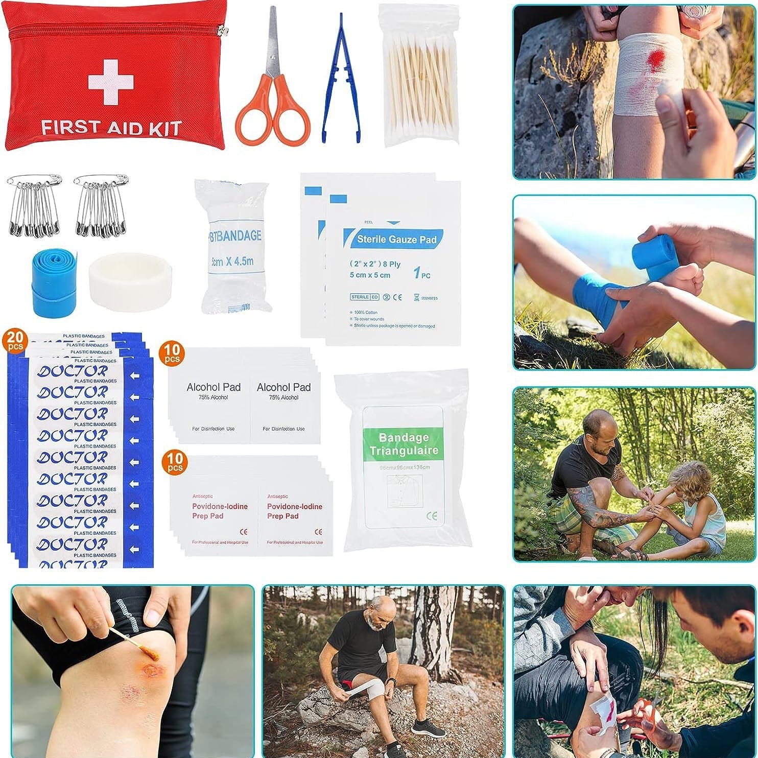 80L Adventure Outdoor Adventure Hiking New Camping Backpack Professional Tactical First Aid Kit Survival Gear