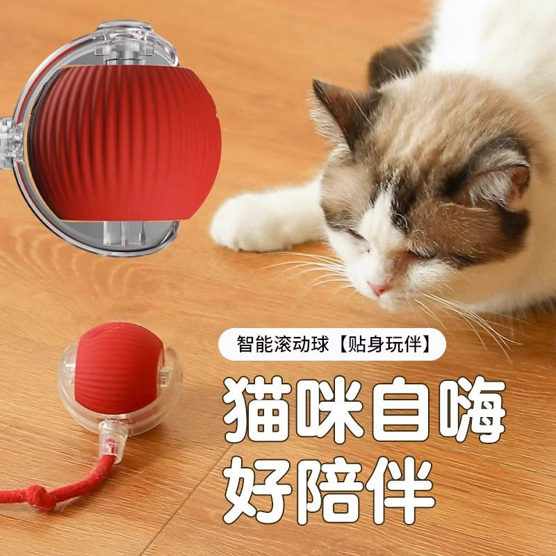 Cat toys automatically tease cat balls from hi to relieve boredom, intelligent cat teasing sticks consume physical strength, chug balls, electric dog teasing balls