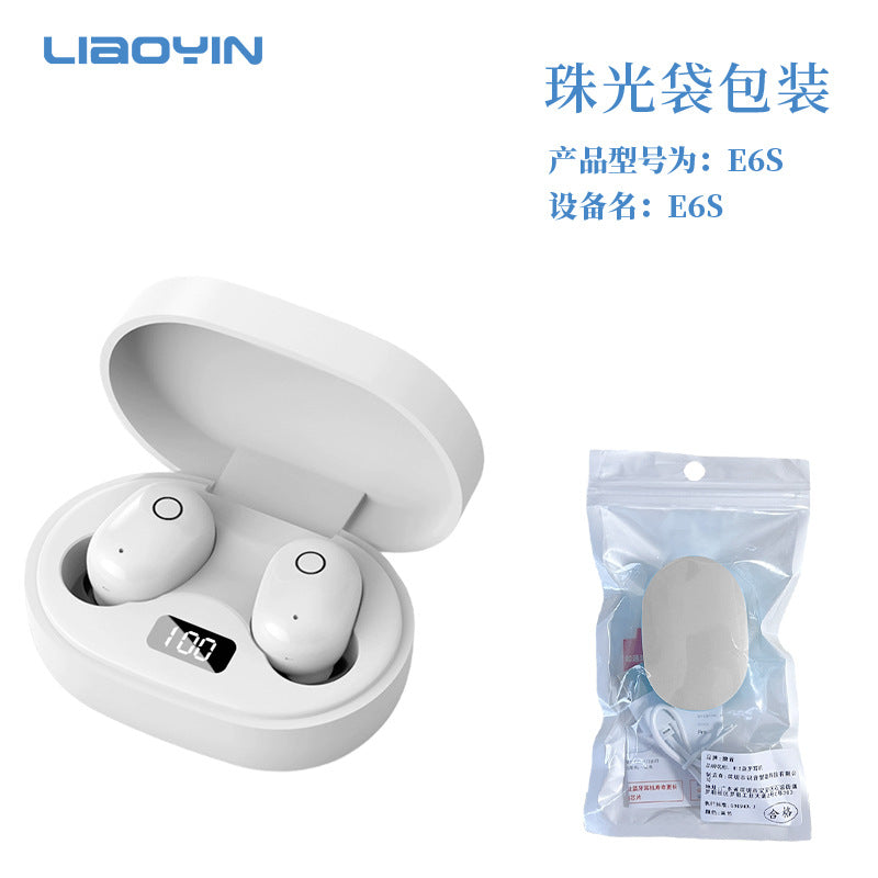 J15 new women's earphones Bluetooth wireless mini cute girls high value does not hurt the ears comfortable high sound quality E6S