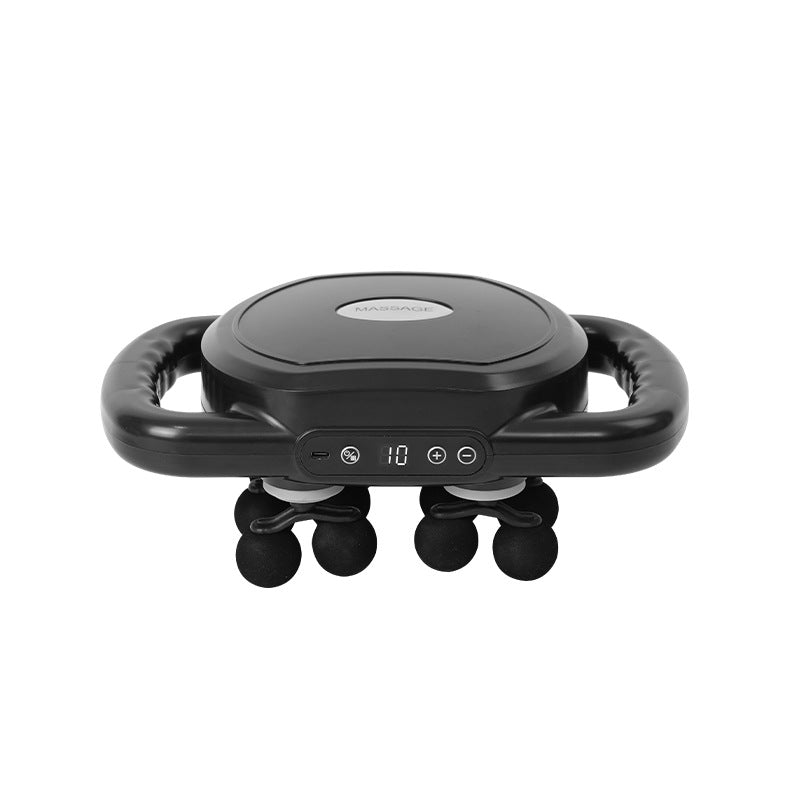 New 6-head fascia gun muscle relaxation massage artifact vibrating neck gun soft head fascia gun special for sports students