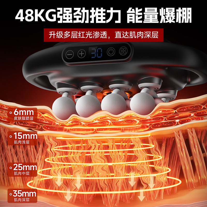 Cross-border professional grade 16-head fascia gun, muscle relaxation massager, back waist stretch size, calf, multi-head