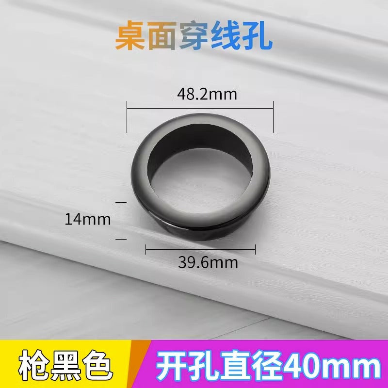 Computer Desktop Desk Threading Hole Cover Desk Face Hole Threading Wire Box Opening Hole Cover Round Decorative Ring