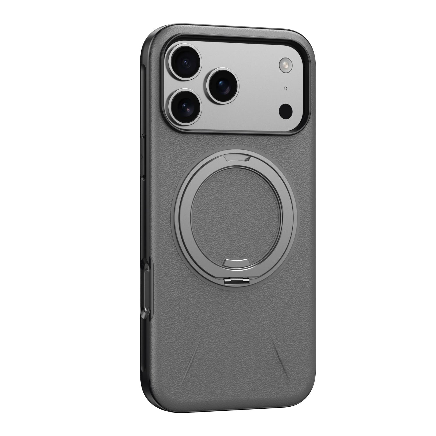 The new rotating invisible bracket is suitable for iPhone17promax mobile phone case, leather magnetic suction Apple 16 protective case.