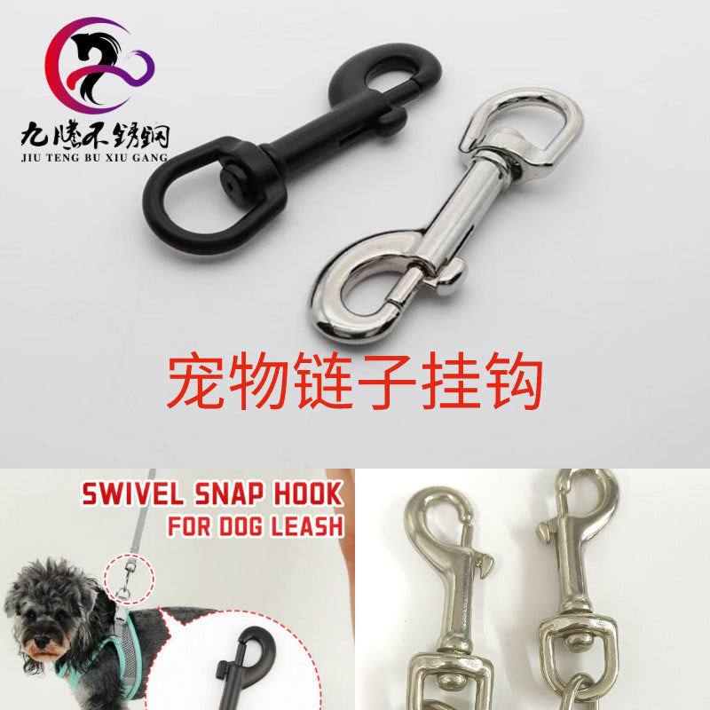 Manufacturer Stainless Steel Pet Chain Hook Traction Rope Single Head Hook Lock Luggage Accessories