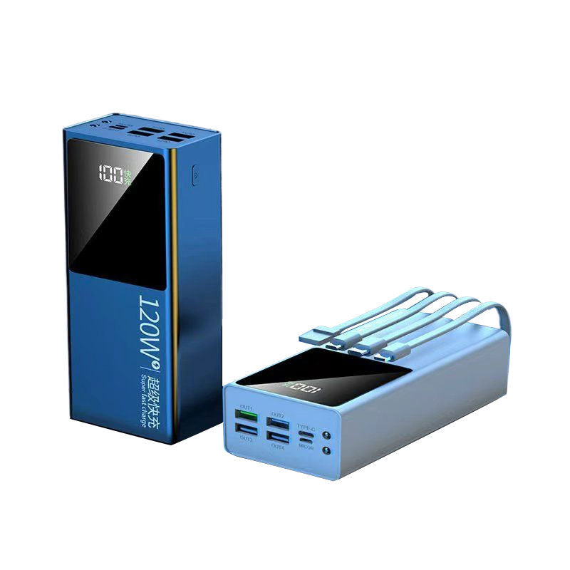 3C certified super fast charging 27000 mAh power bank with its own cable mobile power supply phablet universal customization