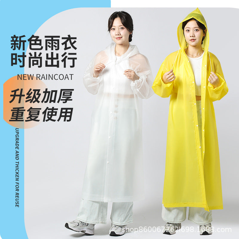 Raincoat Thickened Long Disposable Children Adult Portable Poncho Full Body Rainstorm Men's and Women's Travel Outdoor Portable