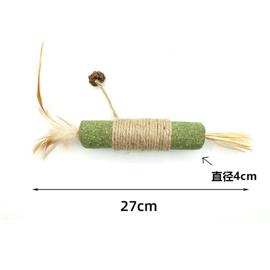 Oversized Catnip Stick Cat Toy Self-Hi Boring Bite-resistant Cat Wood Polygonum Peppermint Ball Cat Stick Cat Grinding Stick
