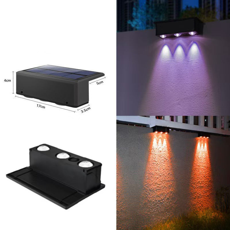 Solar outdoor garden light household lighting wall lamp balcony wall spotlight garden atmosphere waterproof
