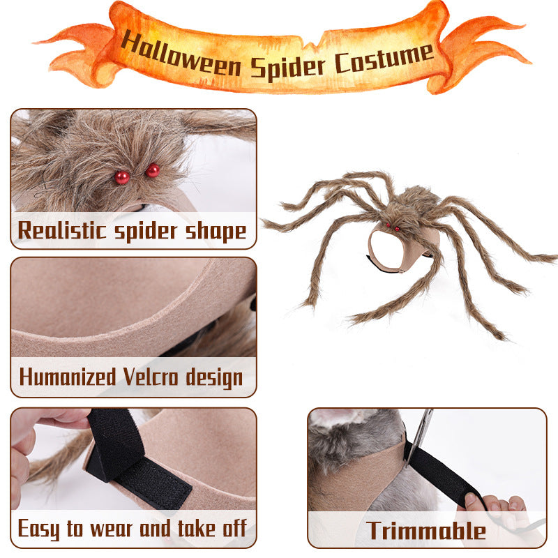 Halloween Pet Clothes Big Spider Transformation Dog Clothes Cat Clothes Pet Transformation Funny Costumes