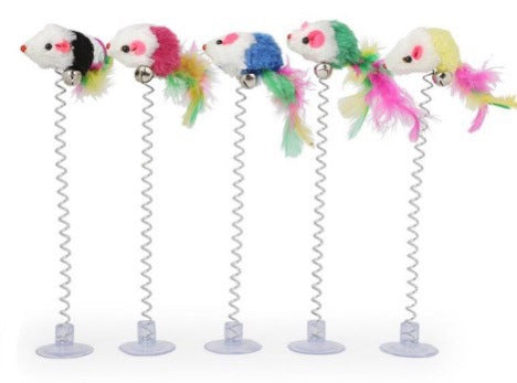 Pet toy cage mouse sounding cat toy teaser cat stick cat collar