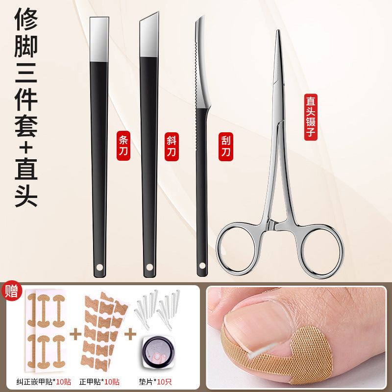 Stainless steel pull-out nail tweezers nail tweezers tip fine personal cleaning care nail groove cupping inflammation pedicure tool