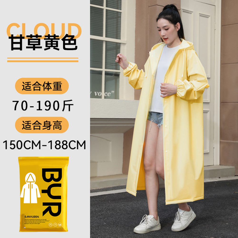 Raincoat Thickened Long Full Body Rainstorm Protection Portable Adult Outdoor Travel Electric Vehicle Non-Disposable Poncho
