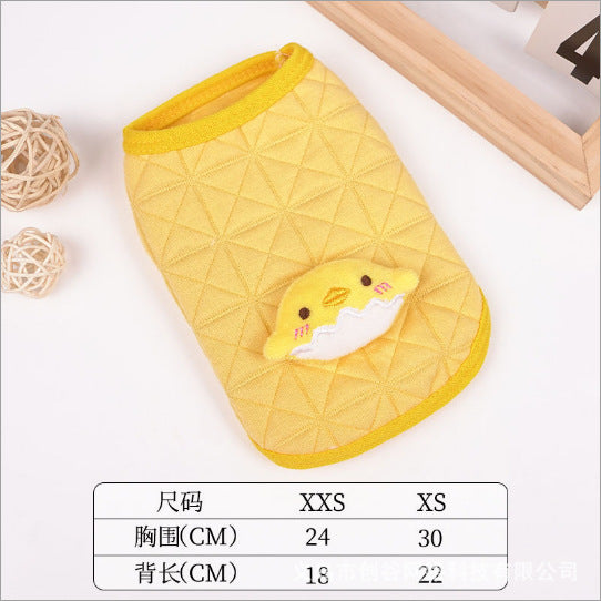 Supersmall kitten puppy dog clothes teddy puppy teacup dog newborn full moon autumn and winter milk dog milk cat vest