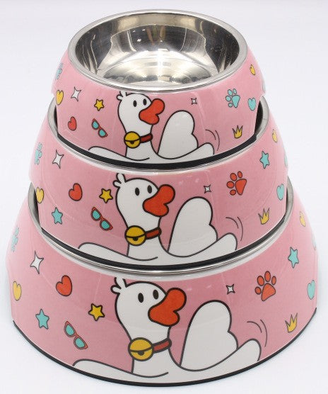 Dog bowl care, pet cervical spine anti-knock, food grade imitation porcelain, universal for cats and dogs, increased capacity, oblique mouth leak-proof