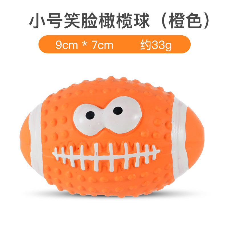 Wholesale Pet Latex Toys Filled Cotton Latex Rugby Football Volleyball Sound Dog Toys Pet Toys