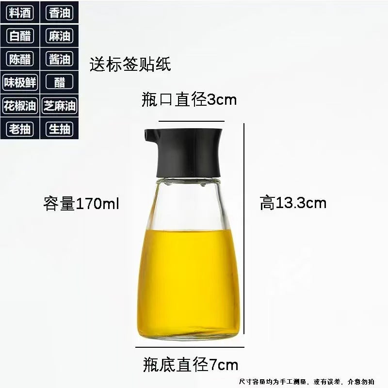 High-grade glass vinegar bottle vinegar pot household snack bar dining table soy sauce bottle vinegar bottle seasoning bottle commercial sesame oil bottle special