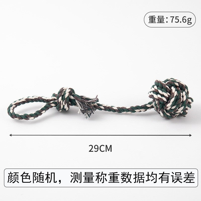 Pet Products Bite-resistant Cotton Rope Toys Grinding Teeth Cleansing Rope Knot Ball Cat Dog Bite Rope Teddy Small Dog Toys Wholesale