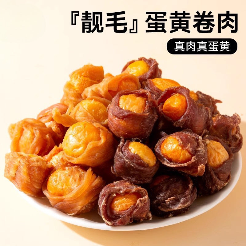 Pet snacks Egg yolk Duck meat sliced jerky Pet Teddy Bi Bear Small and medium-sized dogs Dog training stick Dog snacks